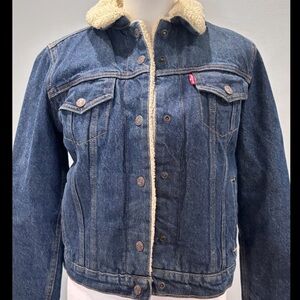Levi's Blue Denim Jacket with Cream Lining
